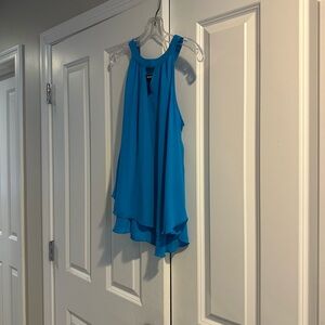 Vibrant Blue Express flowy sleeveless top